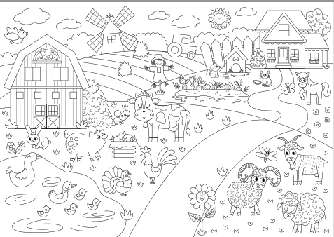 Giant Kids Coloring Poster Box - 3x1