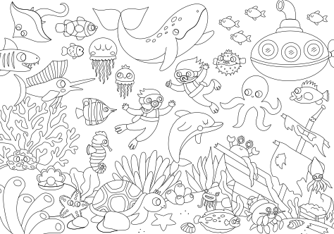Giant Kids Coloring Poster Box - 3x1