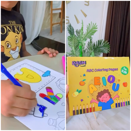 Kids English Learning Coloring Set 26 Poster A4 📚