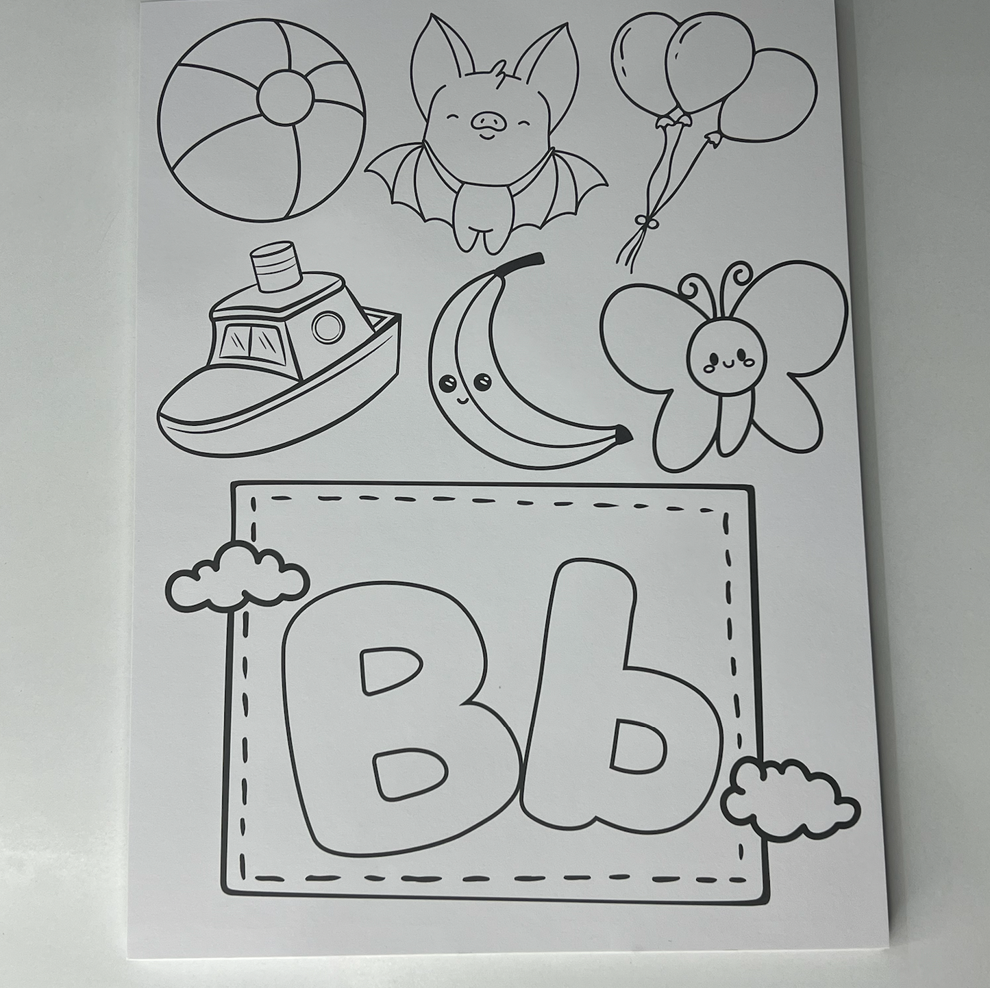 Kids English Learning Coloring Set 26 Poster A4 📚