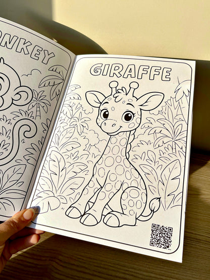 Magic Coloring Book jungle animals – Scan & See Your Drawings Come to Life