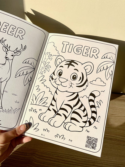 Magic Coloring Book jungle animals – Scan & See Your Drawings Come to Life
