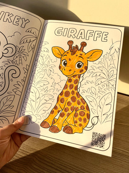 Magic Coloring Book jungle animals – Scan & See Your Drawings Come to Life