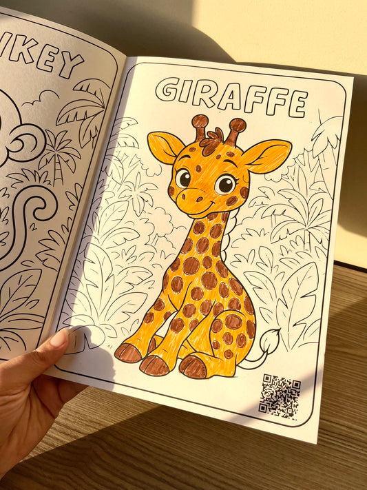 Smart Coloring Book jungle animals – Scan & See Your Drawings Come to Life