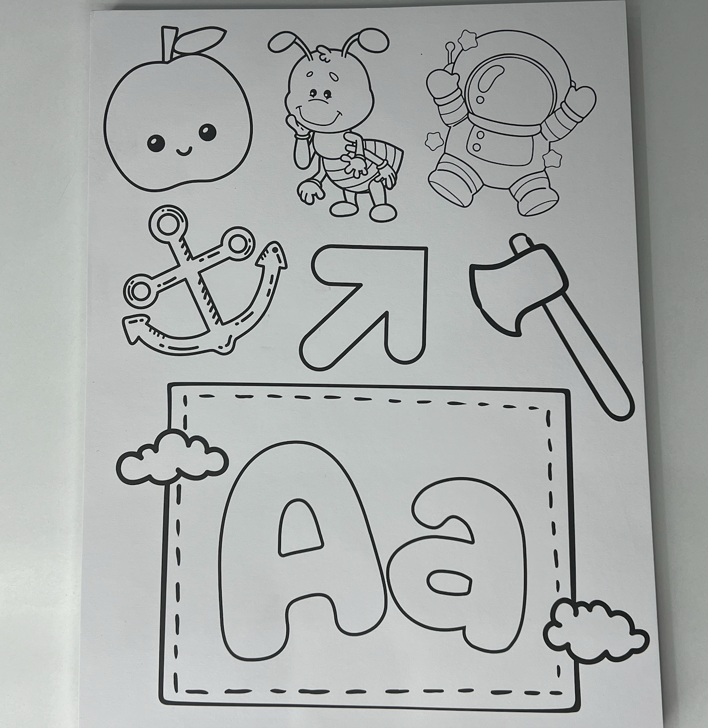 Kids English Learning Coloring Set 26 Poster A4 📚