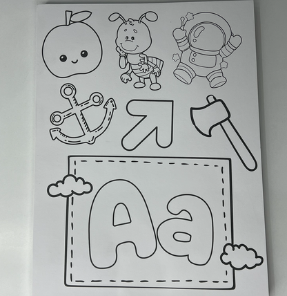 Kids English Learning Coloring Set 26 Poster A4 📚
